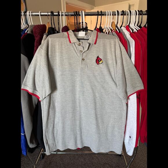 Vintage Pro Edge Louisville Cardinals Polo - Picture 1 of 3